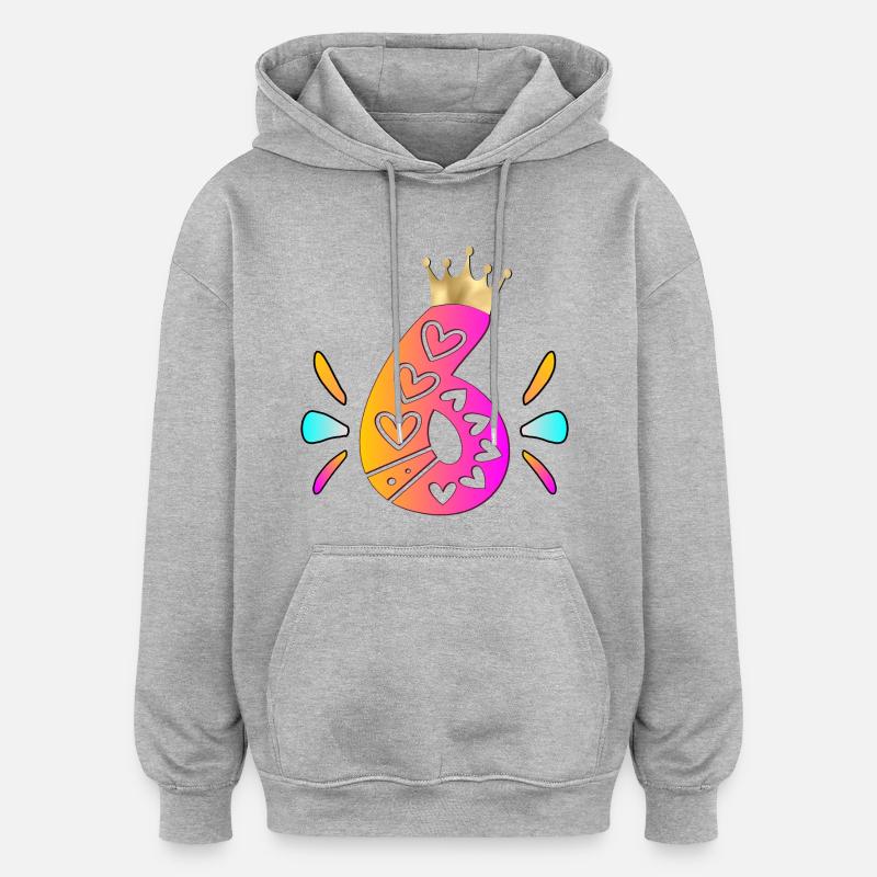 MATERNELLE ENFANT - 6 ans KRONE - Sweat à capuche oversize unisexe - gris chiné