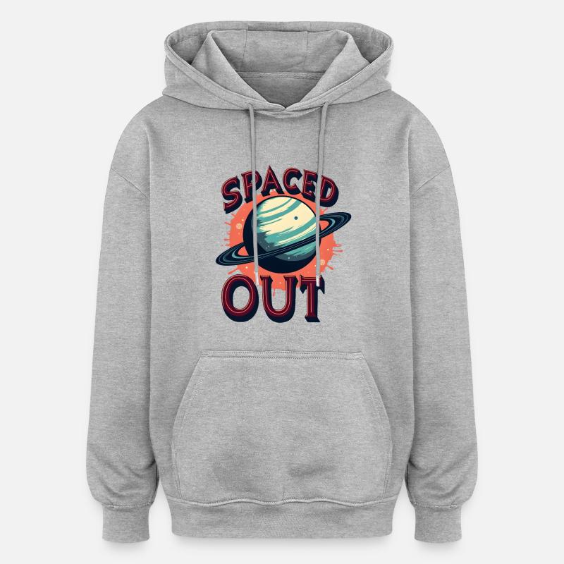 Espacé - Sweat à capuche oversize unisexe - gris chiné