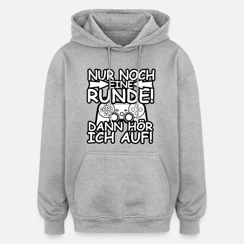 Game Over plus tard - Sweat à capuche oversize unisexe - gris chiné