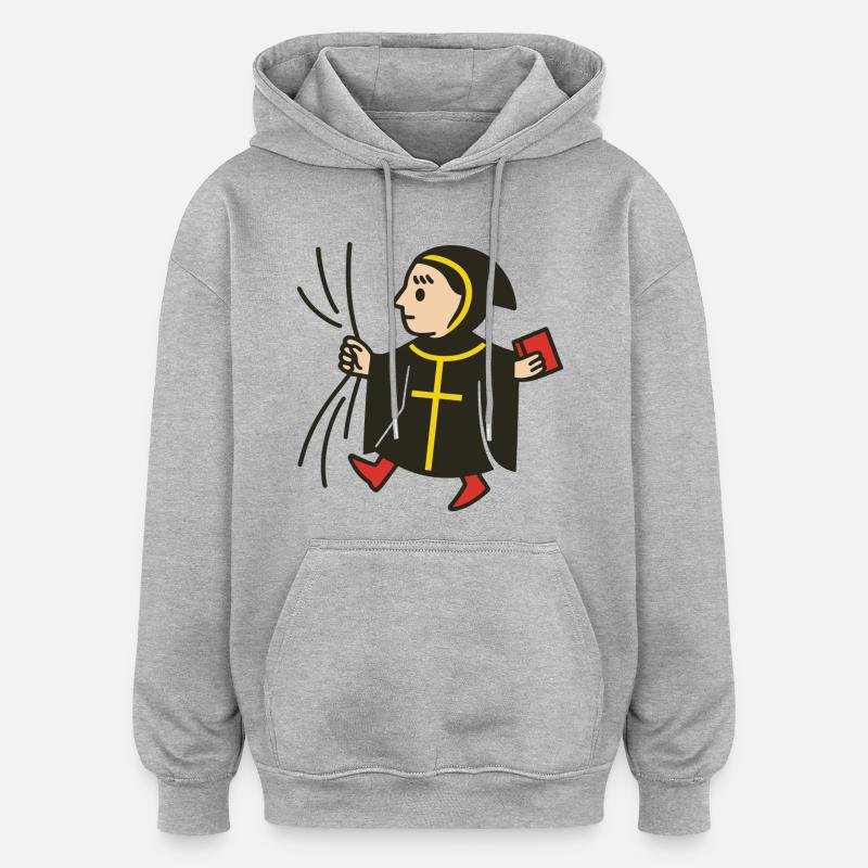 Munich - Sweat à capuche oversize unisexe - gris chiné