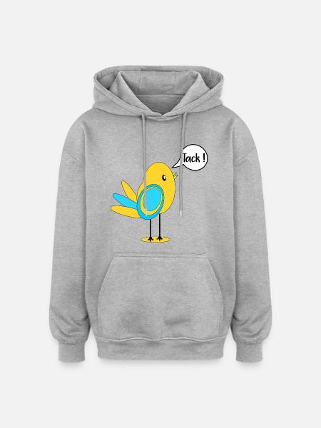 SVENSK TAK SVERIGE - Oversize unisex hoodie - grå meleret
