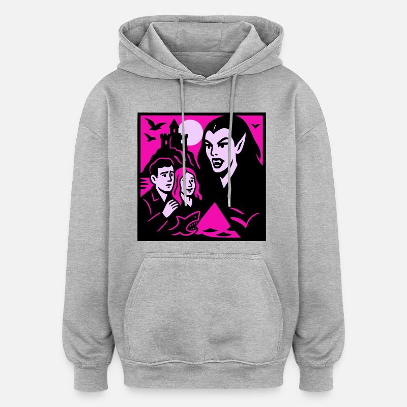 Comtesse vampire - Sweat à capuche oversize unisexe - gris chiné