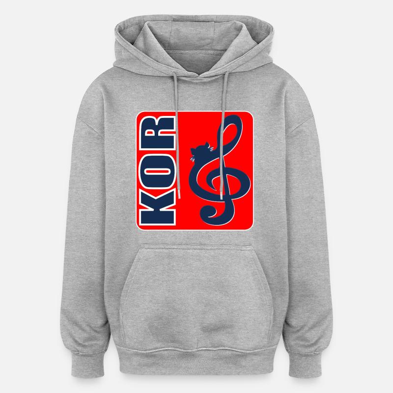 Chœur des chats - Sweat à capuche oversize unisexe - gris chiné