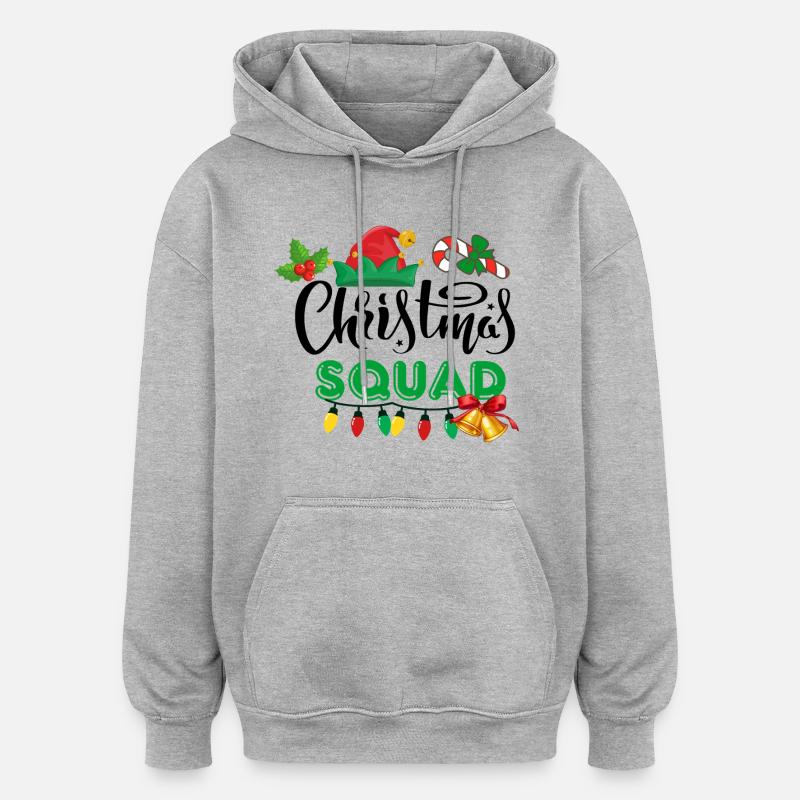 Équipe de Noël, Épouser Noël - Sweat à capuche oversize unisexe - gris chiné