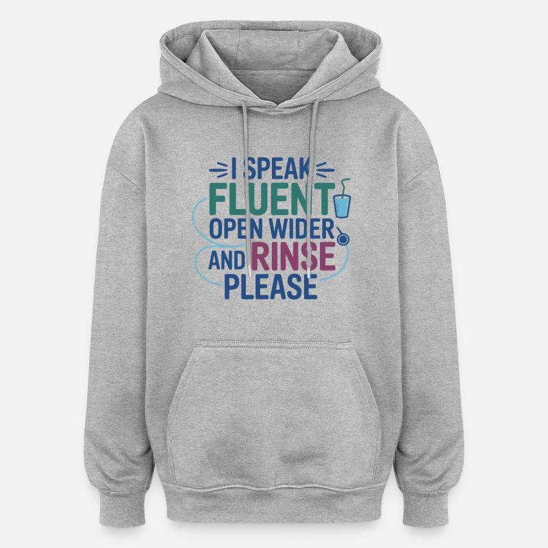 Infirmière dentaire Assistante en santé bucco-dentaire - Sweat à capuche oversize unisexe - gris chiné