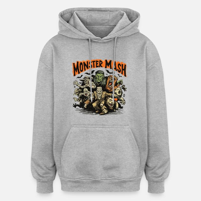 Purée de monstres - Sweat à capuche oversize unisexe - gris chiné