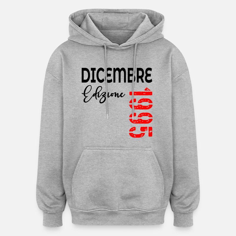 30e anniversaire décembre 1995 - Sweat à capuche oversize unisexe - gris chiné