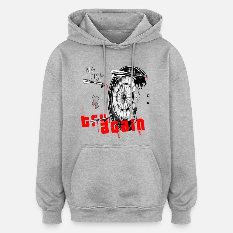 dard - Sweat à capuche oversize unisexe - gris chiné