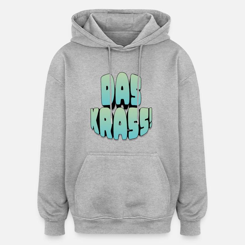 C’est génial! - Sweat à capuche oversize unisexe - gris chiné