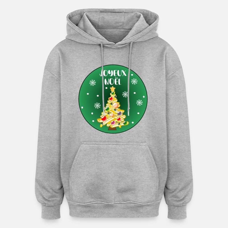 Frohe Weihnachtskartoffeln - Oversized Unisex Hoodie - Grau meliert