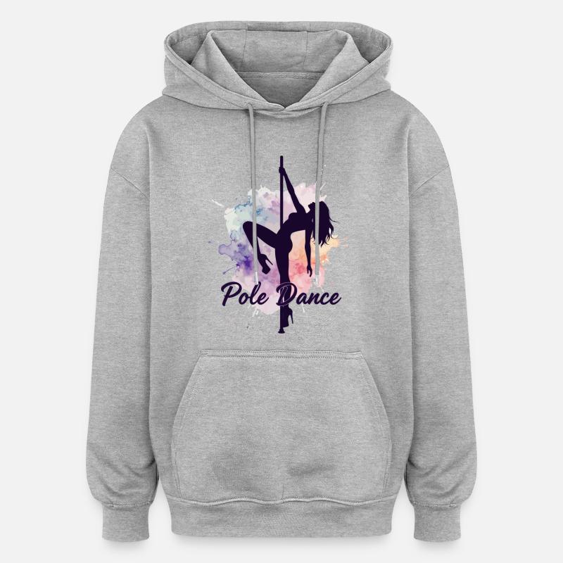 Pole Dance Poledancerinnen Aquarell stark Geschenk - Oversized Unisex Hoodie - Grau meliert