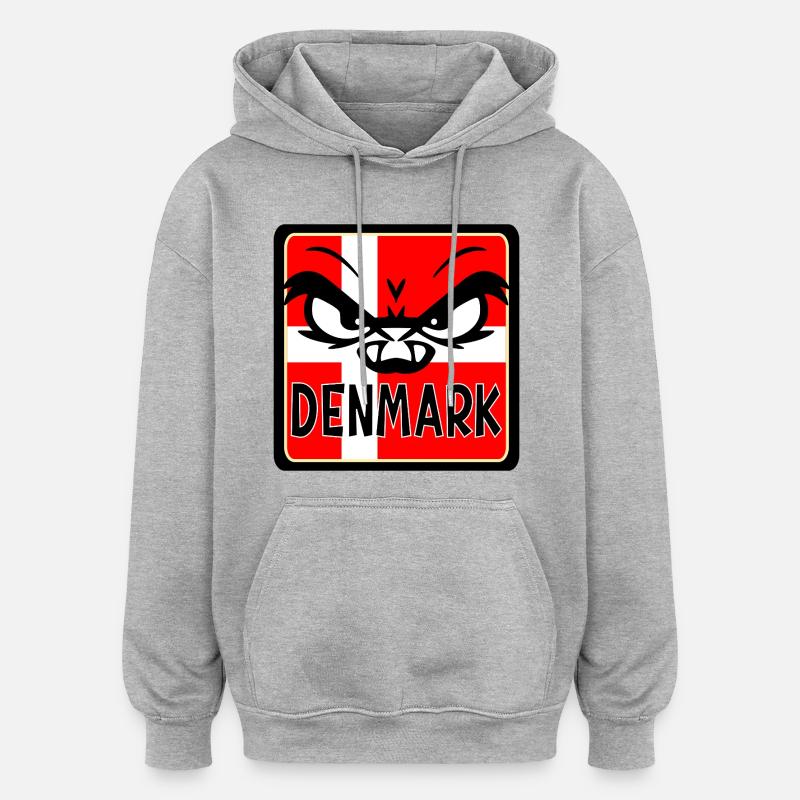 Émotions du Danemark - Sweat à capuche oversize unisexe - gris chiné