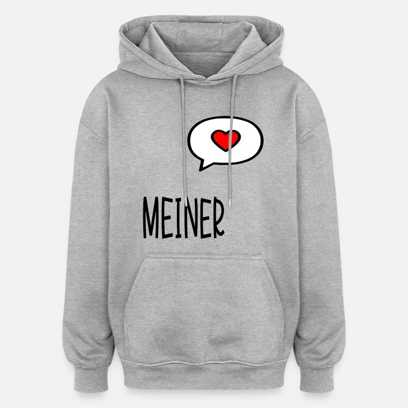 Relation de la Saint-Valentin à moi - Sweat à capuche oversize unisexe - gris chiné