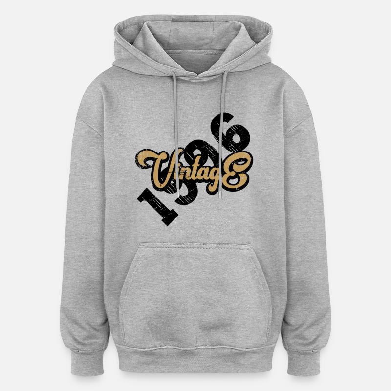 Årgång 1996 - Oversized luvtröja unisex - gråmelerad