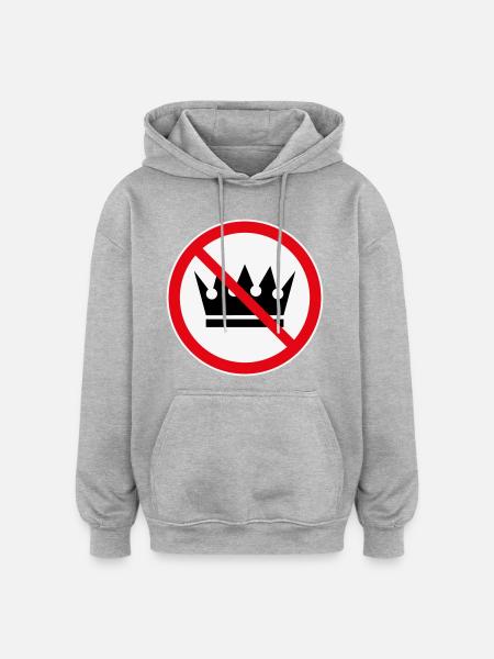 No Kings! (Protest Design / 3C) - Oversized Unisex Hoodie - heather grey