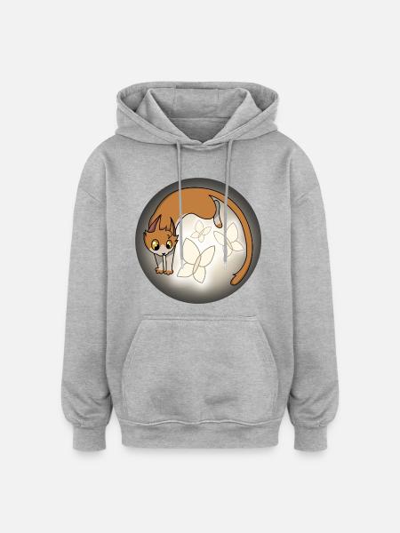 Whiskers of Light - Oversized Unisex Hoodie - heather grey
