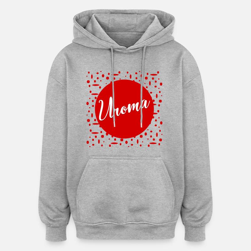 Annonce du bébé à l’arrière-grand-mère - Sweat à capuche oversize unisexe - gris chiné