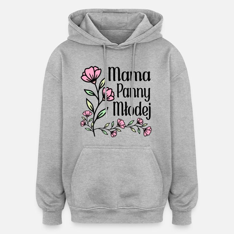 Mère de la mariée - Sweat à capuche oversize unisexe - gris chiné