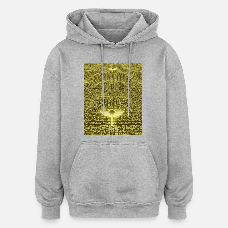 Ancient Golden Code Alien Artifact - Oversized Unisex Hoodie - Grau meliert