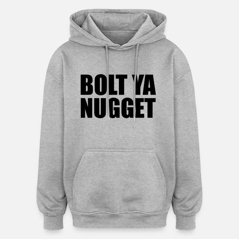 Bolt Ya Nugget - Sweat à capuche oversize unisexe - gris chiné