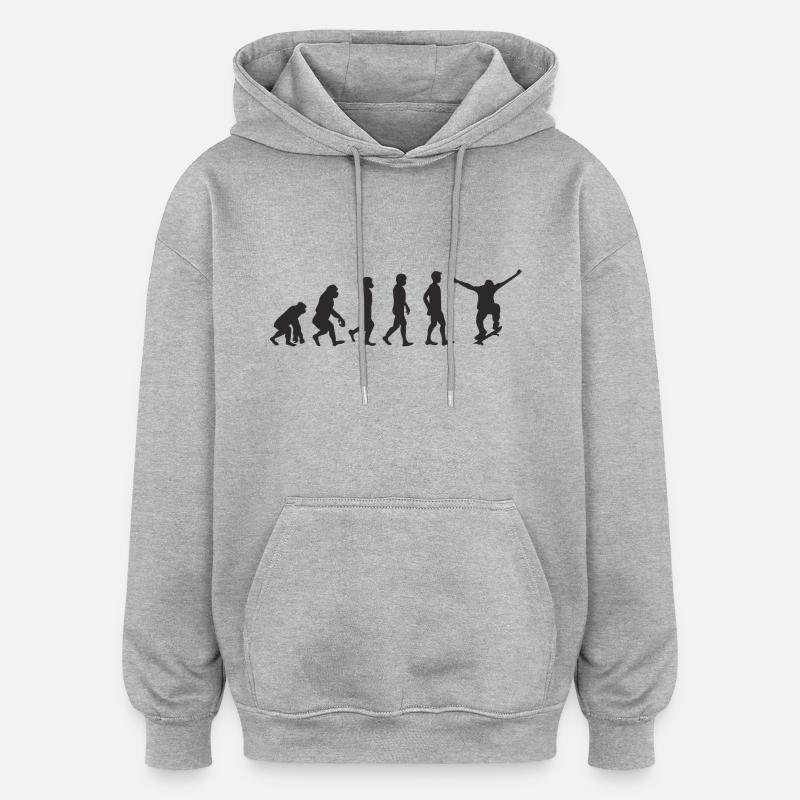 Evolution Skater - Sweat à capuche oversize unisexe - gris chiné