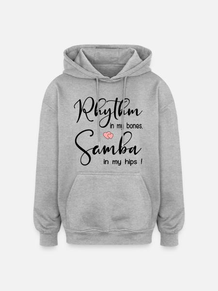 Samba Rhythm Dancing - Oversized Unisex Hoodie - heather grey