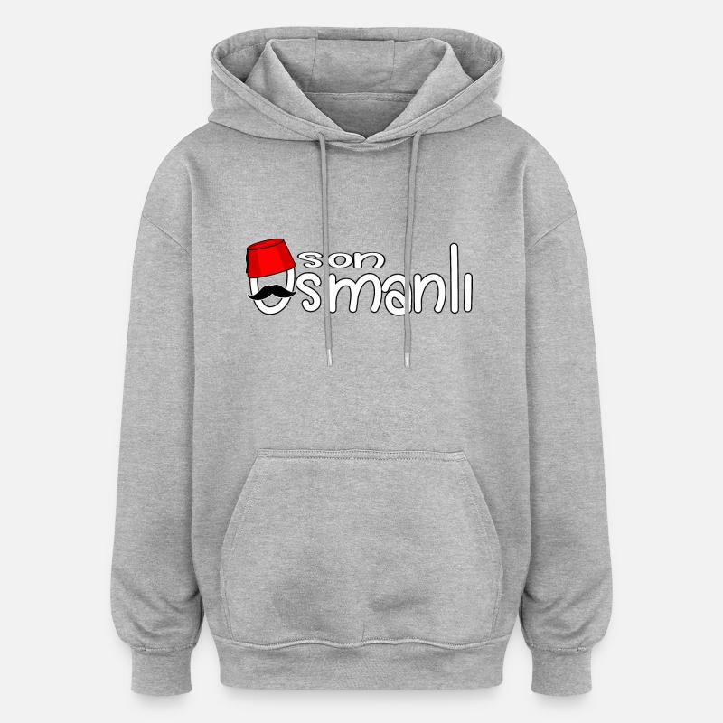 son osmanli - Sweat à capuche oversize unisexe - gris chiné