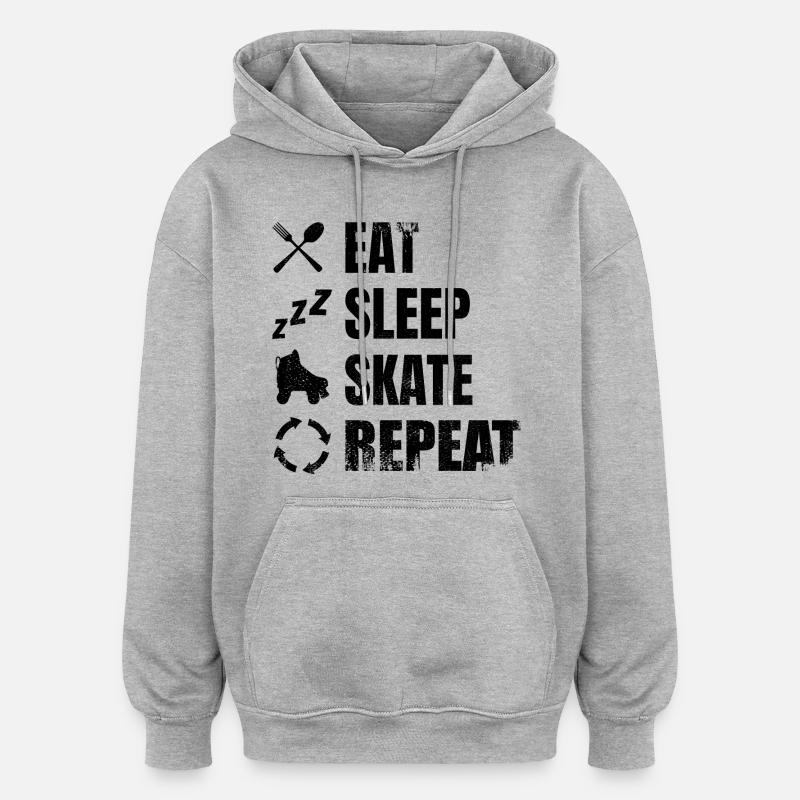 Roller skating routine - Oversized Unisex Hoodie - heather grey