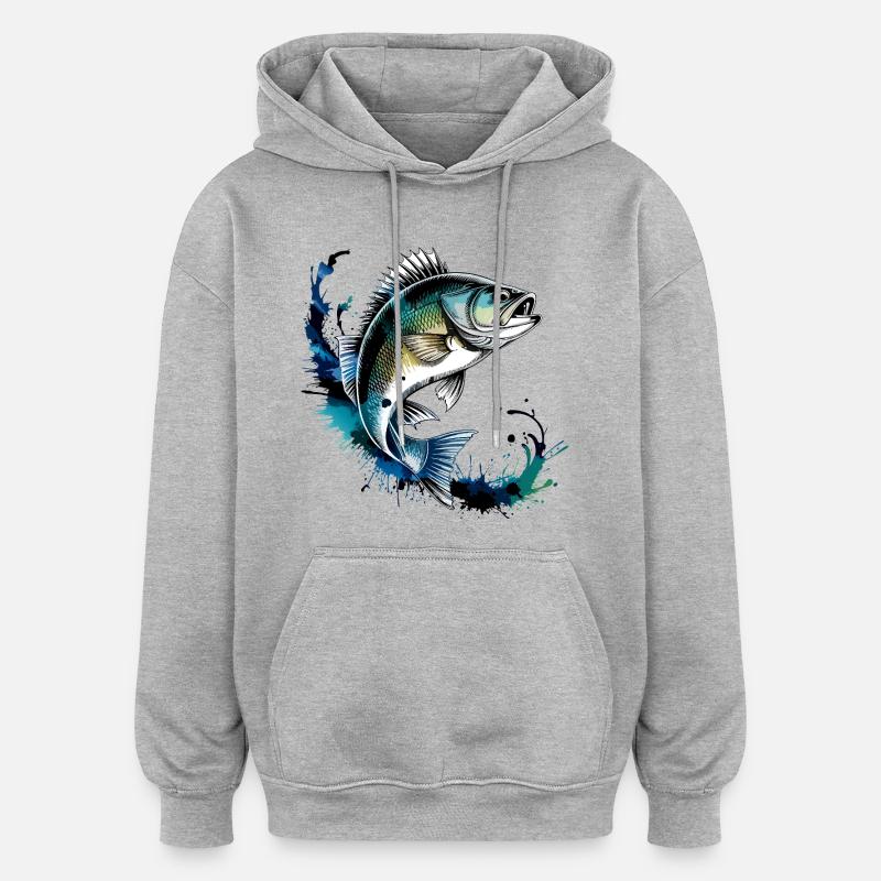 Perch Design - Oversized Unisex Hoodie - heather grey