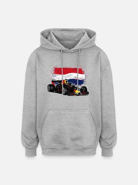 Racecar - Holland Flag - Oversized Unisex Hoodie - Grau meliert