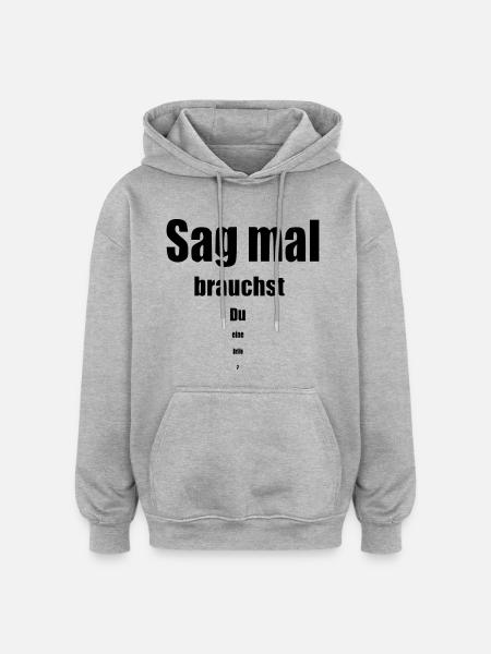 Lad os sige, du har brug for en sjov gave til briller - Oversize unisex hoodie - grå meleret