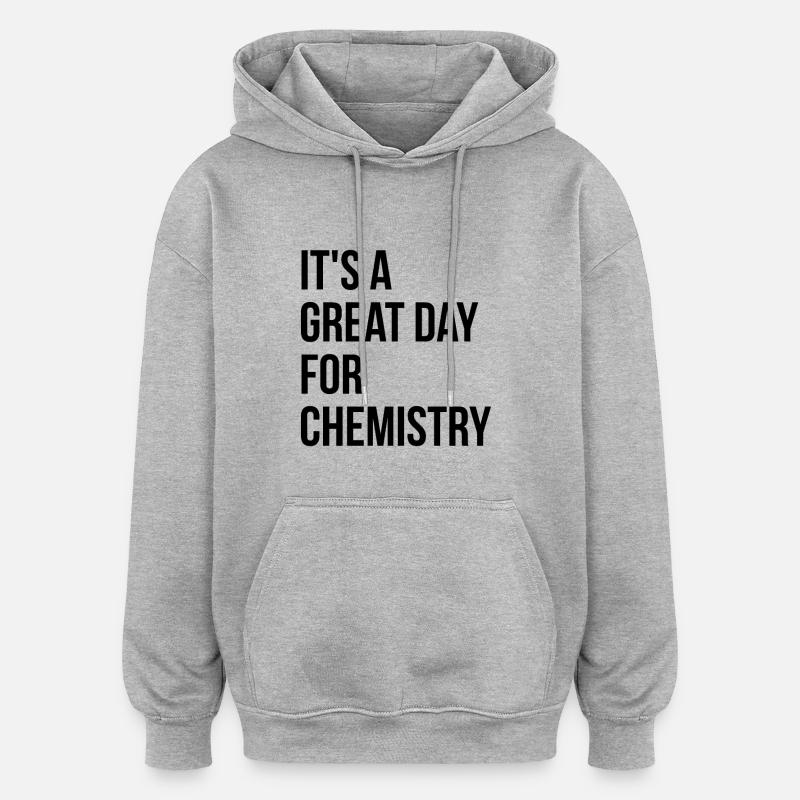 chimie - Sweat à capuche oversize unisexe - gris chiné