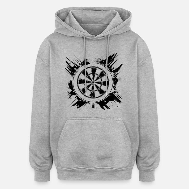 Cible - Sweat à capuche oversize unisexe - gris chiné