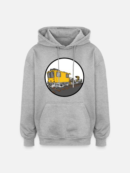 GAF Gleisarbeitsfahrzeug Gleisbauer - Oversized Unisex Hoodie - Grau meliert