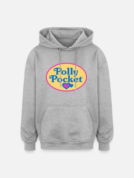 Polly Pocket™ Design Du Logo Rétro - Sweat à capuche oversize unisexe - gris chiné