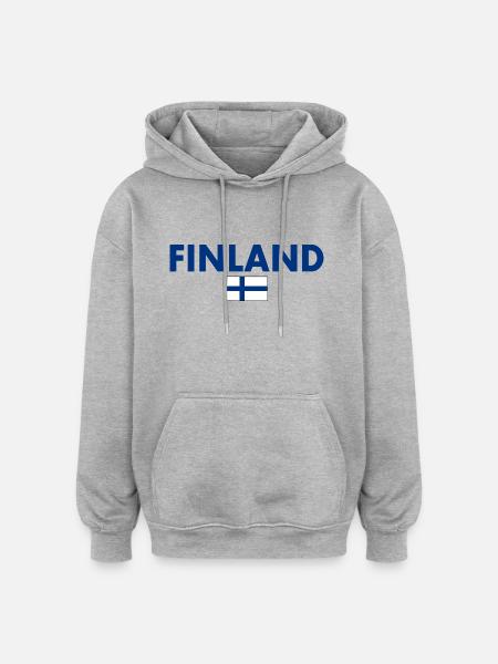 Finland - Oversized Unisex Hoodie - heather grey