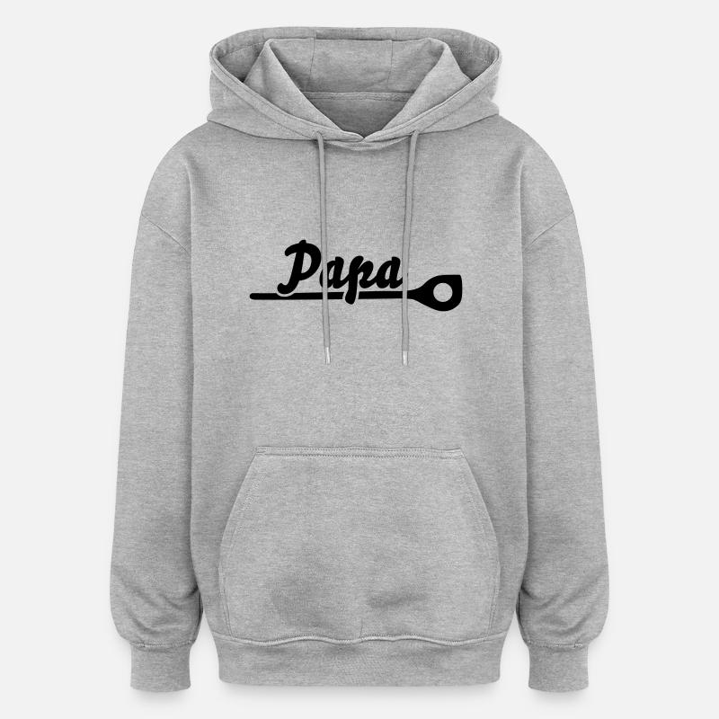 Papa - koch - Oversized Unisex Hoodie - Grau meliert