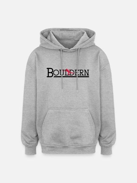 bouldern - Oversized Unisex Hoodie - Grau meliert