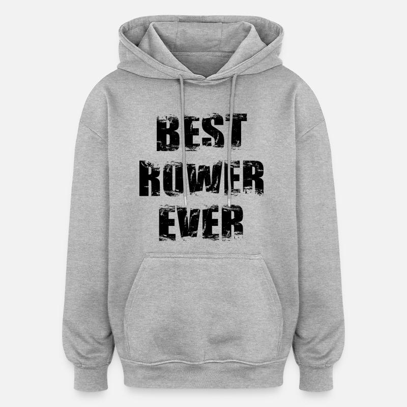 Rameur - Sweat à capuche oversize unisexe - gris chiné