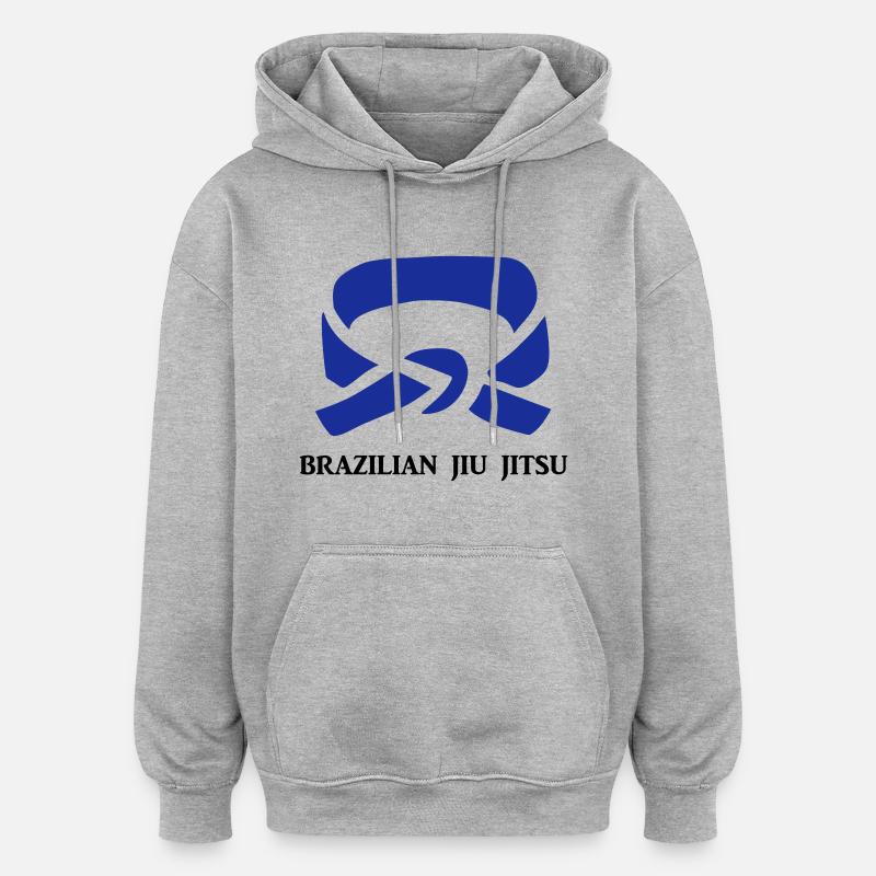 BJJ Blue Belt Clothing - Sweat à capuche oversize unisexe - gris chiné