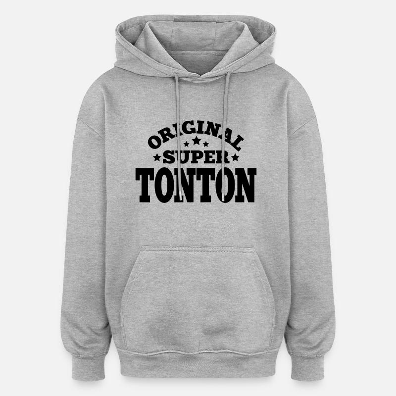 original super tonton - Sweat à capuche oversize unisexe - gris chiné
