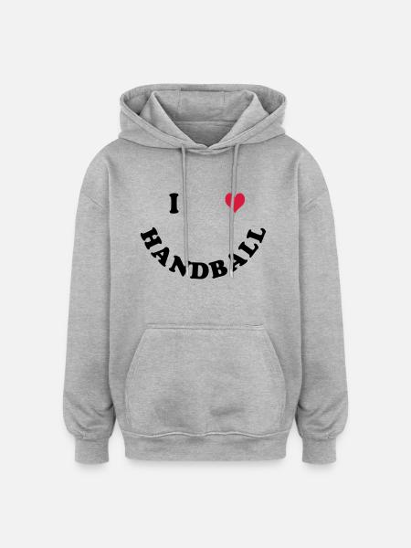 Handball - Oversized Unisex Hoodie - Grau meliert