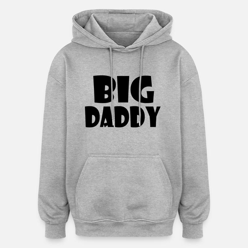 BIG DADDY - Sweat à capuche oversize unisexe - gris chiné