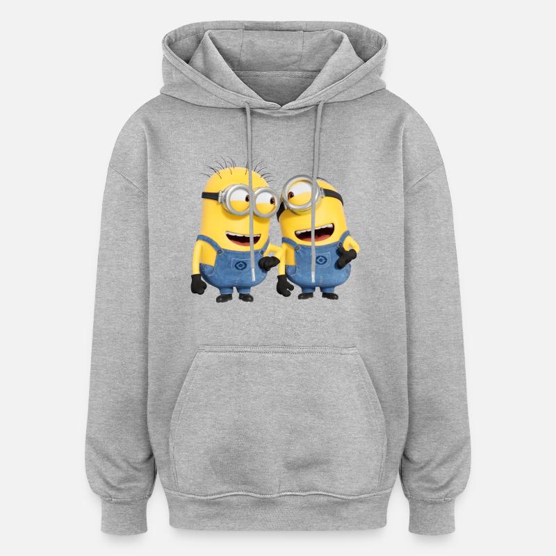 I servitori Phil e Stuart Lustig - Felpa con cappuccio unisex oversize - grigio melange