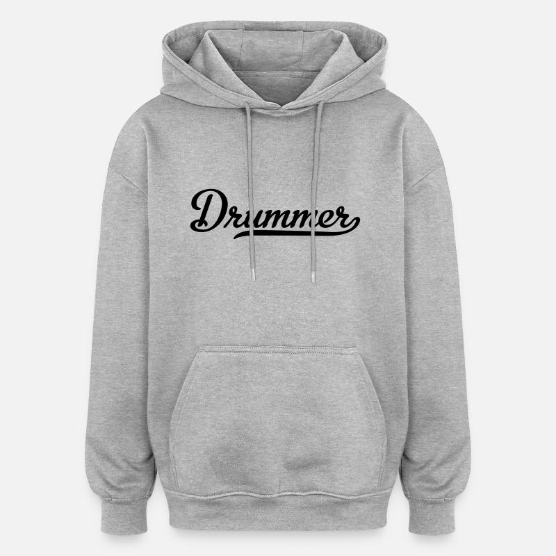 drummer - Oversized Unisex Hoodie - heather grey