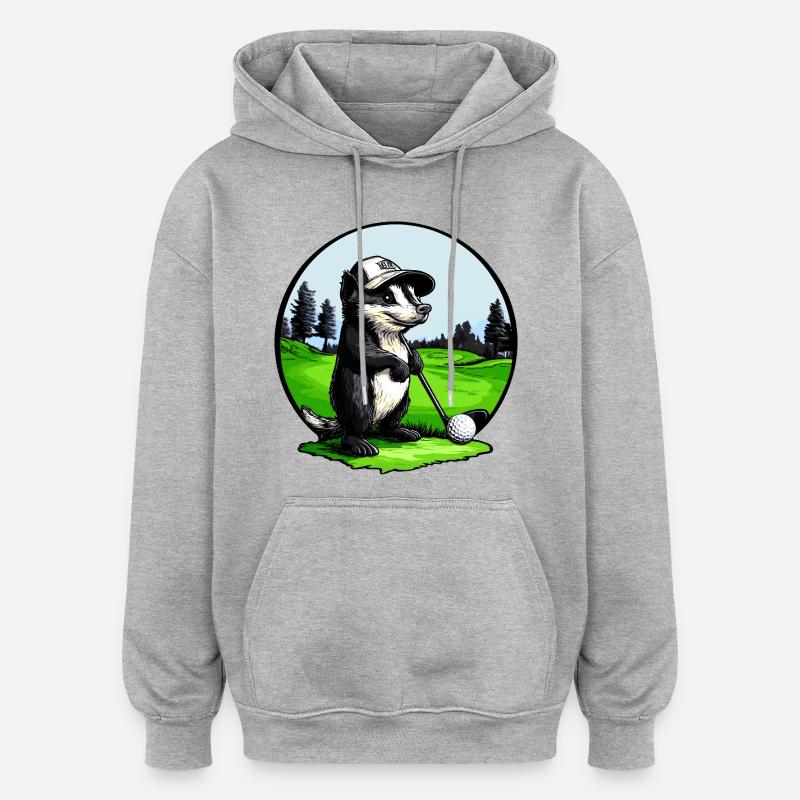 Golf Skunk - Sweat à capuche oversize unisexe - gris chiné