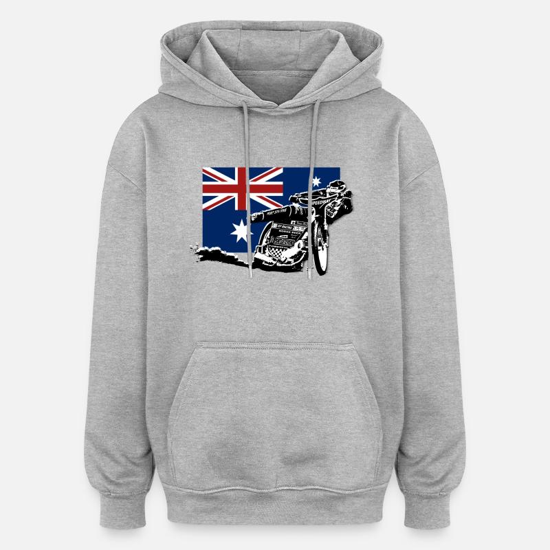 Speedway - Australia Flag - Sweat à capuche oversize unisexe - gris chiné
