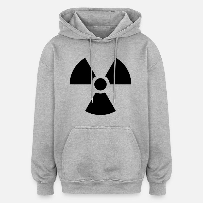 Radioaktiv Nuklear Gefahr - Oversized Unisex Hoodie - Grau meliert