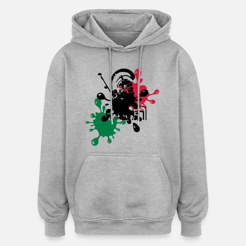 roemer - Sweat à capuche oversize unisexe - gris chiné