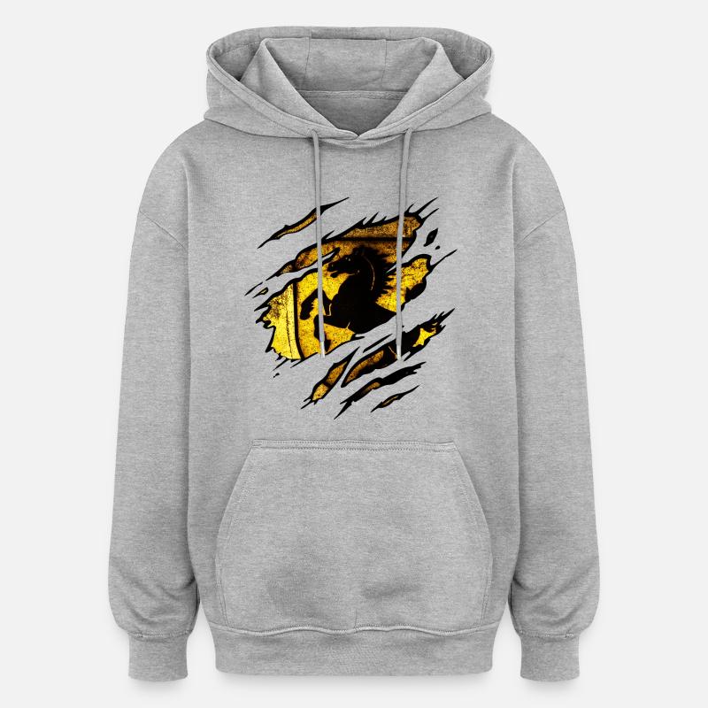 Stuttgart - Stuttgart Zerrissen - Oversized Unisex Hoodie - Grau meliert